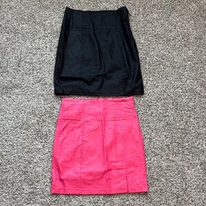Elegant Black and Pink Mini Skirt Set